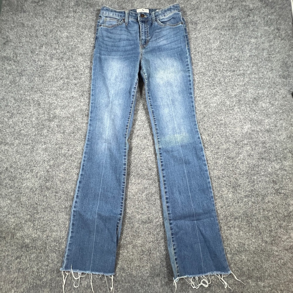 Black Daisy Celeste Baby Bootcut Jeans Girls 7x28 Blue Cotton Stretch High Rise